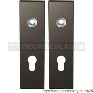 GPF Bouwbeslag Anastasius GPF1115.A1 PC72 kortschild rechthoekig enkelverend 169x46x8,5 mm PC72 Dark blend - R21012495 - afbeelding 1