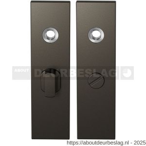 GPF Bouwbeslag Anastasius GPF1115.A1 WC55/8 groot kortschild rechthoekig enkelverend 169x46x8,5 mm WC55/8 grote deurknop Dark blend - R21012504 - afbeelding 1