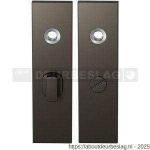 GPF Bouwbeslag Anastasius GPF1115.A1 WC57/5 groot kortschild rechthoekig enkelverend 169x46x8,5 mm WC57/5 grote deurknop Dark blend - R21012505 - afbeelding 1