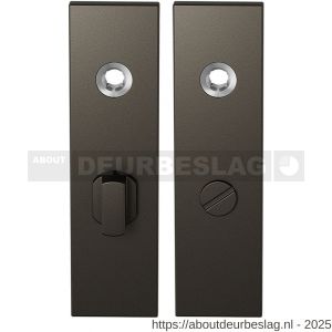 GPF Bouwbeslag Anastasius GPF1115.A1 WC63/8 groot kortschild rechthoekig enkelverend 169x46x8,5 mm WC63/8 grote deurknop Dark blend - R21012506 - afbeelding 1