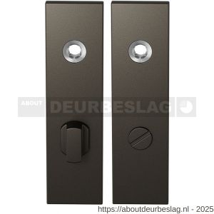 GPF Bouwbeslag Anastasius GPF1115.A1 WC72/8 groot kortschild rechthoekig enkelverend 169x46x8,5 mm WC72/8 grote deurknop Dark blend - R21012507 - afbeelding 1