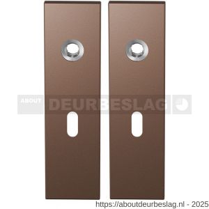 GPF Bouwbeslag Anastasius GPF1115.A2 BB56 kortschild rechthoekig enkelverend 169x46x8,5 mm BB56 Bronze blend - R21012509 - afbeelding 1