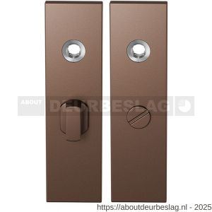 GPF Bouwbeslag Anastasius GPF1115.A2 WC55/8 groot kortschild rechthoekig enkelverend 169x46x8,5 mm WC55/8 grote deurknop Bronze blend - R21012520 - afbeelding 1