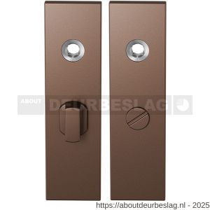 GPF Bouwbeslag Anastasius GPF1115.A2 WC57/5 groot kortschild rechthoekig enkelverend 169x46x8,5 mm WC57/5 grote deurknop Bronze blend - R21012521 - afbeelding 1