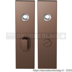 GPF Bouwbeslag Anastasius GPF1115.A2 WC63/8 groot kortschild rechthoekig enkelverend 169x46x8,5 mm WC63/8 grote deurknop Bronze blend - R21012522 - afbeelding 1
