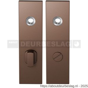 GPF Bouwbeslag Anastasius GPF1115.A2 WC72/8 groot kortschild rechthoekig enkelverend 169x46x8,5 mm WC72/8 grote deurknop Bronze blend - R21012523 - afbeelding 1