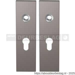 GPF Bouwbeslag Anastasius GPF1115.A3 PC55 kortschild rechthoekig enkelverend 169x46x8,5 mm PC55 Mocca blend - R21012526 - afbeelding 1