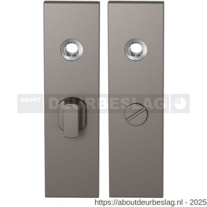 GPF Bouwbeslag Anastasius GPF1115.A3 WC55/8 groot kortschild rechthoekig enkelverend 169x46x8,5 mm WC55/8 grote deurknop Mocca blend - R21012536 - afbeelding 1