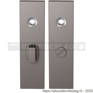 GPF Bouwbeslag Anastasius GPF1115.A3 WC57/5 groot kortschild rechthoekig enkelverend 169x46x8,5 mm WC57/5 grote deurknop Mocca blend - R21012537 - afbeelding 1