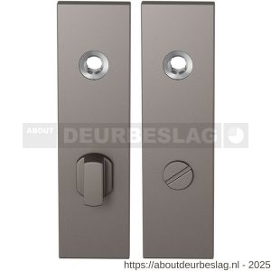 GPF Bouwbeslag Anastasius GPF1115.A3 WC72/8 groot kortschild rechthoekig enkelverend 169x46x8,5 mm WC72/8 grote deurknop Mocca blend - R21012539 - afbeelding 1