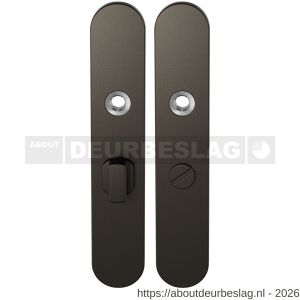 GPF Bouwbeslag Anastasius GPF1120.A1 WC55/8 groot langschild afgerond enkelverend 218x40x8,5 mm WC55/8 grote deurknop Dark blend - R21011114 - afbeelding 1