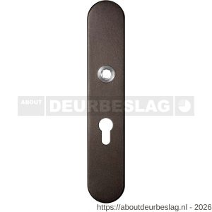 GPF Bouwbeslag Anastasius GPF1120.A1L PC55 langschild gatdeel afgerond 218x40x8,5 mm PC55 linkswijzend Dark blend - R21011108 - afbeelding 1