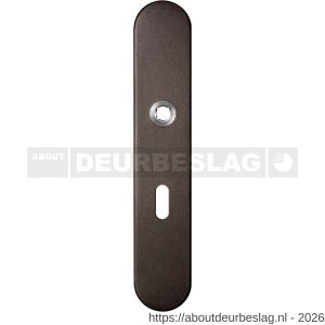 GPF Bouwbeslag Anastasius GPF1120.A1R BB56 langschild gatdeel afgerond 218x40x8,5 mm BB56 rechtsdraaiend Dark blend - R21011111 - afbeelding 1