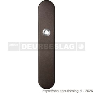 GPF Bouwbeslag Anastasius GPF1120.A1R blind langschild gatdeel afgerond 218x40x8,5 mm blind rechtsdraaiend Dark blend - R21011110 - afbeelding 1