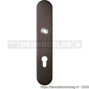 GPF Bouwbeslag Anastasius GPF1120.A1R PC72 langschild gatdeel afgerond 218x40x8,5 mm PC72 rechtsdraaiend Dark blend - R21011113 - afbeelding 1