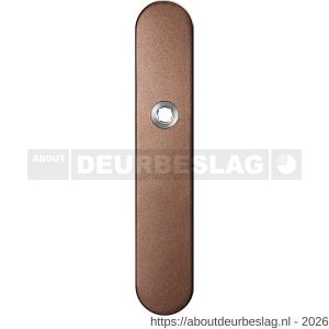 GPF Bouwbeslag Anastasius GPF1120.A2L blind langschild gatdeel afgerond 218x40x8,5 mm blind linkswijzend Bronze blend - R21011121 - afbeelding 1