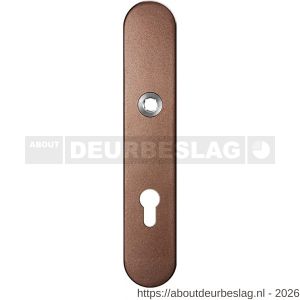 GPF Bouwbeslag Anastasius GPF1120.A2L PC72 langschild gatdeel afgerond 218x40x8,5 mm PC72 linkswijzend Bronze blend - R21011124 - afbeelding 1