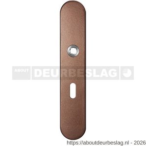 GPF Bouwbeslag Anastasius GPF1120.A2R BB56 langschild gatdeel afgerond 218x40x8,5 mm BB56 rechtsdraaiend Bronze blend - R21011126 - afbeelding 1