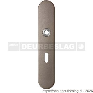 GPF Bouwbeslag Anastasius GPF1120.A3R BB56 langschild gatdeel afgerond 218x40x8,5 mm BB56 rechtsdraaiend Mocca blend - R21011156 - afbeelding 1