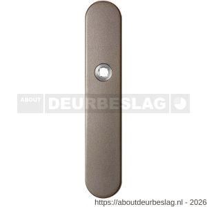 GPF Bouwbeslag Anastasius GPF1120.A3R blind langschild gatdeel afgerond 218x40x8,5 mm blind rechtsdraaiend Mocca blend - R21011155 - afbeelding 1