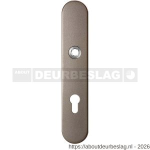GPF Bouwbeslag Anastasius GPF1120.A3R PC72 langschild gatdeel afgerond 218x40x8,5 mm PC72 rechtsdraaiend Mocca blend - R21011158 - afbeelding 1