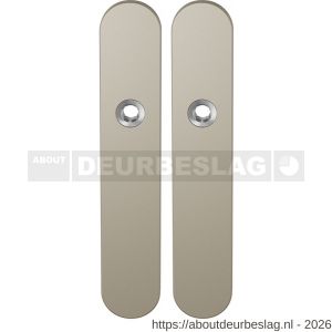 GPF Bouwbeslag Anastasius GPF1120.A4 blind langschild afgerond enkelverend 218x40x8,5 mm blind Champagne blend - R21011192 - afbeelding 1