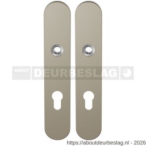 GPF Bouwbeslag Anastasius GPF1120.A4 PC72 langschild afgerond enkelverend 218x40x8,5 mm PC72 Champagne blend - R21011195 - afbeelding 1