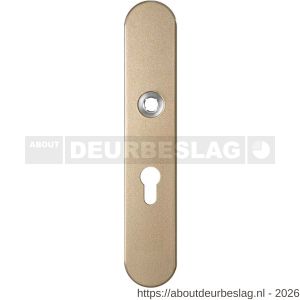 GPF Bouwbeslag Anastasius GPF1120.A4L PC55 langschild gatdeel afgerond 218x40x8,5 mm PC55 linkswijzend Champagne blend - R21011198 - afbeelding 1
