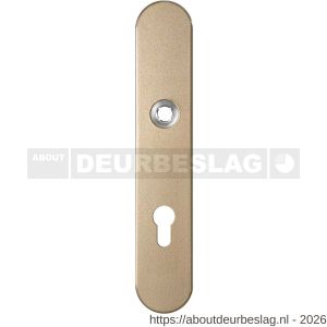 GPF Bouwbeslag Anastasius GPF1120.A4L PC72 langschild gatdeel afgerond 218x40x8,5 mm PC72 linkswijzend Champagne blend - R21011199 - afbeelding 1