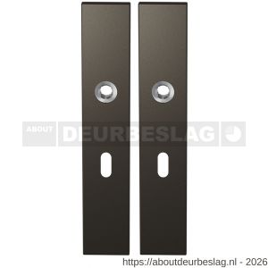 GPF Bouwbeslag Anastasius GPF1125.A1 BB56 langschild rechthoekig enkelverend 218x40x8,5 mm BB56 Dark blend - R21011178 - afbeelding 1