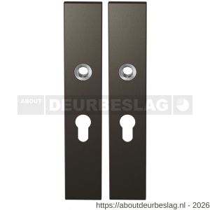 GPF Bouwbeslag Anastasius GPF1125.A1 PC55 langschild rechthoekig enkelverend 218x40x8,5 mm PC55 Dark blend - R21011179 - afbeelding 1