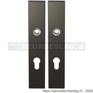 GPF Bouwbeslag Anastasius GPF1125.A1 PC72 langschild rechthoekig enkelverend 218x40x8,5 mm PC72 Dark blend - R21011180 - afbeelding 1