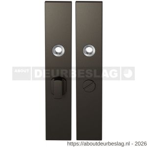 GPF Bouwbeslag Anastasius GPF1125.A1 WC57/5 groot langschild rechthoekig enkelverend 218x40x8,5 mm WC57/5 grote deurknop Dark blend - R21012688 - afbeelding 1