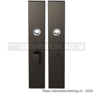 GPF Bouwbeslag Anastasius GPF1125.A1 WC63/8 groot langschild rechthoekig 218x40x8,5 mm WC63/8 grote deurknop Dark blend - R21011189 - afbeelding 1
