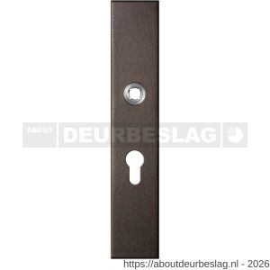 GPF Bouwbeslag Anastasius GPF1125.A1L PC55 langschild rechthoekig 218x40x8,5 mm PC55 linkswijzend Dark blend - R21011183 - afbeelding 1