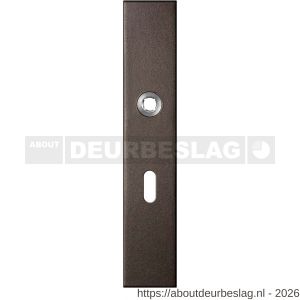 GPF Bouwbeslag Anastasius GPF1125.A1R BB56 langschild gatdeel rechthoekig 218x40x8,5 mm BB56 rechtsdraaiend Dark blend - R21011186 - afbeelding 1