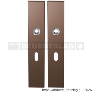 GPF Bouwbeslag Anastasius GPF1125.A2 BB56 langschild rechthoekig enkelverend 218x40x8,5 mm BB56 Bronze blend - R21011133 - afbeelding 1