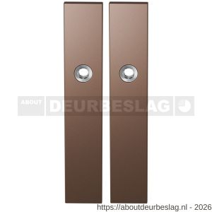 GPF Bouwbeslag Anastasius GPF1125.A2 blind langschild rechthoekig enkelverend 218x40x8,5 mm blind Bronze blend - R21011132 - afbeelding 1