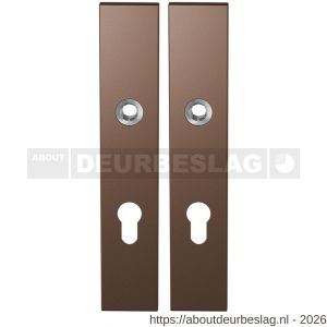 GPF Bouwbeslag Anastasius GPF1125.A2 PC72 langschild rechthoekig enkelverend 218x40x8,5 mm PC72 Bronze blend - R21011135 - afbeelding 1
