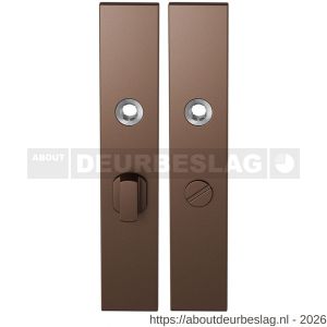 GPF Bouwbeslag Anastasius GPF1125.A2 WC57/5 groot langschild rechthoekig enkelverend 218x40x8,5 mm WC57/5 grote deurknop Bronze blend - R21013115 - afbeelding 1