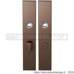 GPF Bouwbeslag Anastasius GPF1125.A2 WC63/8 groot langschild rechthoekig 218x40x8,5 mm WC63/8 grote deurknop Bronze blend - R21011145 - afbeelding 1
