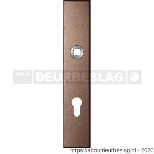 GPF Bouwbeslag Anastasius GPF1125.A2R PC72 langschild gatdeel rechthoekig 218x40x8,5 mm PC72 rechtsdraaiend Bronze blend - R21011143 - afbeelding 1