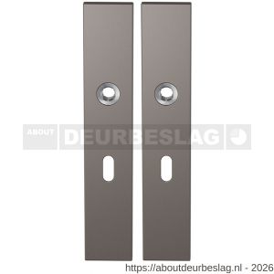 GPF Bouwbeslag Anastasius GPF1125.A3 BB56 langschild rechthoekig enkelverend 218x40x8,5 mm BB56 Mocca blend - R21011163 - afbeelding 1