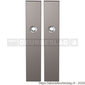 GPF Bouwbeslag Anastasius GPF1125.A3 blind langschild rechthoekig enkelverend 218x40x8,5 mm blind Mocca blend - R21011162 - afbeelding 1