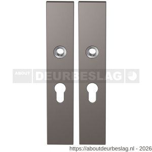 GPF Bouwbeslag Anastasius GPF1125.A3 PC55 langschild rechthoekig enkelverend 218x40x8,5 mm PC55 Mocca blend - R21011164 - afbeelding 1