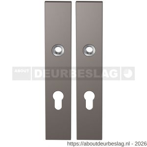 GPF Bouwbeslag Anastasius GPF1125.A3 PC72 langschild rechthoekig enkelverend 218x40x8,5 mm PC72 Mocca blend - R21011165 - afbeelding 1