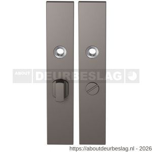 GPF Bouwbeslag Anastasius GPF1125.A3 WC55/8 groot langschild rechthoekig enkelverend 218x40x8,5 mm WC55/8 grote deurknop Mocca blend - R21011174 - afbeelding 1