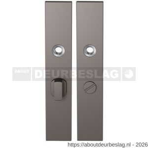 GPF Bouwbeslag Anastasius GPF1125.A3 WC57/5 groot langschild rechthoekig enkelverend 218x40x8,5 mm WC57/5 grote deurknop Mocca blend - R21012689 - afbeelding 1