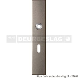 GPF Bouwbeslag Anastasius GPF1125.A3R BB56 langschild gatdeel rechthoekig 218x40x8,5 mm BB56 rechtsdraaiend Mocca blend - R21011171 - afbeelding 1
