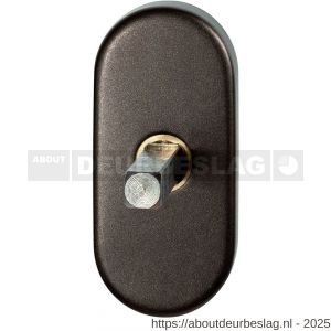 GPF Bouwbeslag Anastasius GPF1130.A1.0040 draaikiepmechanisme ovaal 65x30x12 mm met stift binnenzijde 40 mm Dark blend - R21011425 - afbeelding 1
